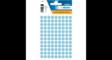Etiket herma 1843 rond 8mm blauw 540st