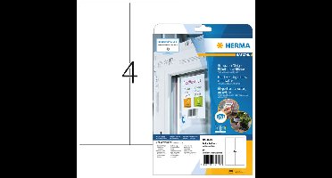 Etiket herma 4576 105x148mm folie wit 80st