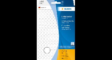 Etiket herma 2210 rond 8mm wit 5632st