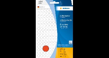 Etiket herma 2212 rond 8mm rood 5632st