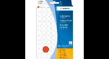 Etiket herma 2232 rond 13mm rood 2464st