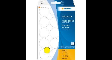 Etiket herma 2271 rond 32mm geel 480st