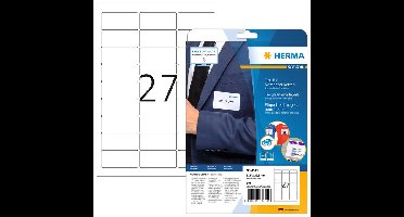 Naambadge etiket herma 4511 63.5x29.6mm wit