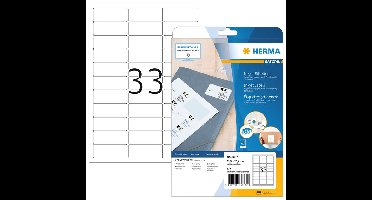 Etiket herma 8837 63.5x25.4mm mat wit 825st