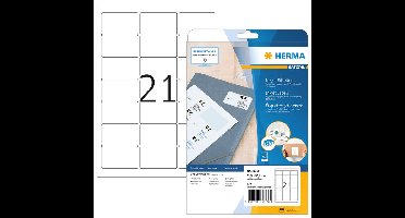 Etiket herma 8838 63.5x38.1mm mat wit 525st