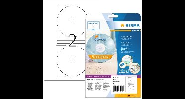Etiket herma 5115 cd 116mm wit 50st