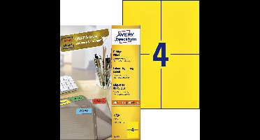 Etiket avery 3459 105x148mm a6 geel 400st | 5 stuks