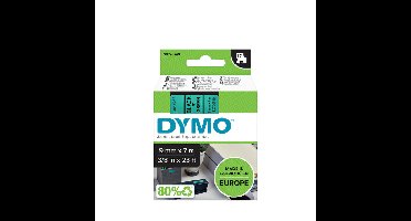 Labeltape dymo labelmanager d1 polyester 9mm groen