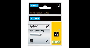 Labeltape dymo rhino industrieel 24mm wit