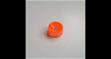 MB fluor rood / wit bedrukking: WOL