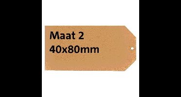 Label karton nr 2 200gr 40x80mm chamois 1000st | 10 stuks