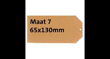 Label karton nr 7 200gr 65x130mm chamois 1000st