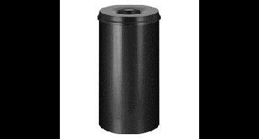 Papierbak met vlamdover Vepabins 50 liter 335mm zwart