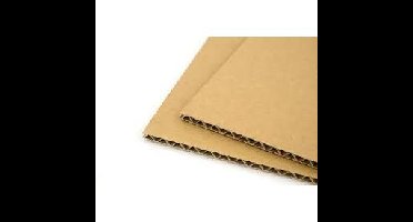Golfkartonnen platen enkelgolf 120 x 120 cm bruin | 100 stuks