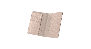 Satechi FindAll vegan-leather passport cover with Find My - Desert Rose