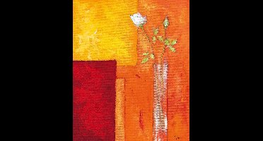 Kunstdruk Günter Gohn - Rosen auf warmem Rot 50x60cm