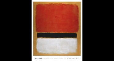 Kunstdruk Mark Rothko - Untitled Red, Black, White on Yellow, 1955 71x86.5cm