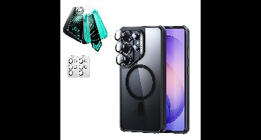 Galaxy S26 Ultra Bundle Classic Hybrid Magnetic Case and Armorite® Screen Protector - Clear Black