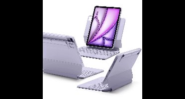 iPad Air 10.9” (5th/4th Gen), and Pro 11” (4th/3rd/2nd/1st Gen) Rebound Magnetic Keyboard Case 360 - US Layout-Purple