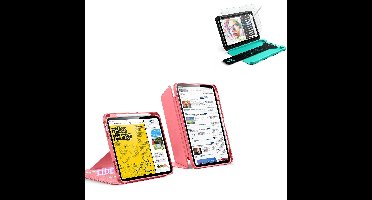 iPad 11" (A16) 2025 Bundle Flip Magnetic Case with Pencil Holder & Armorite® Paper-Feel Protection - Red