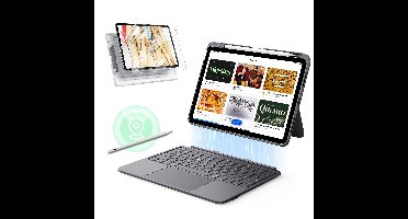 iPad 11" (A16) 2025 Flex Keyboard Case (Detachable) Transformation Bundle - US Layout-Dark Gray