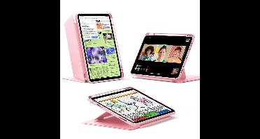 iPad Air 11" (2024), Air 10.9" (5th/4th Gen) Flip Magnetic Case with Pencil Holder - Pink