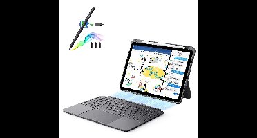iPad 11" (A16) 2025 Flex Tastaturhülle (abnehmbar) mit Digital Pencil Bundle - DE-Layout Dunkelgrau mit dunkel-silbernem Pencil