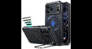 iPhone 17 Pro Cyber Tough Magnetic Case (Camera Control, Stash Stand) - Black