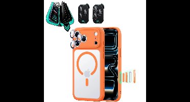 iPhone 18 Pro Bundle Classic Hybrid Magnetic Case & Armorite®️ Privacy Screen Protector - Frosted Orange