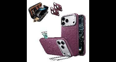 iPhone 18 Pro Max Bundle Atelier Silicone Leather Magnetic Case with Camera Control and Flex Stand, Plus Armorite®️ Pro Privacy Screen Protector - Dee