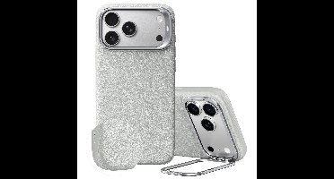 iPhone 18 Pro Atelier Silicone Leather Magnetic Case with Camera Control and Flex Stand - Light Gray