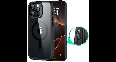 iPhone 16 Pro HaloLock Classic Hybrid Case (Camera Control) - Clear Black
