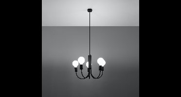 minimalistische zwarte Kroonluchter PICCOLO 5