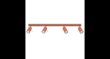 Plafondlamp RING 4L rood ochra