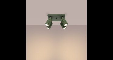 Plafondlamp KARBON 4 olijfgroen