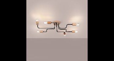 Moderne zwarte Kroonluchter TIMBO 6