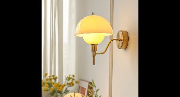 Paddestoel Wandlamp In Crème Kleur