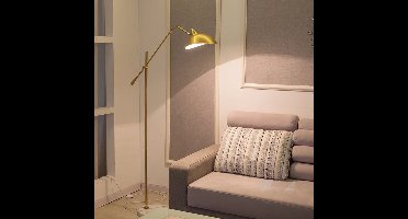 Nordic Gold Luxe Vloerlamp - Minimalistisch Design met Marmeren Basis