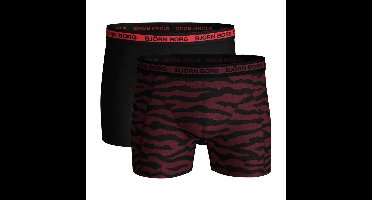 Björn Borg - Heren - Boxershort 2Tiger 2-Pack - Multicolour/Rood/Zwart - Maat M