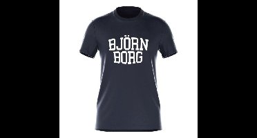 Björn Borg - Heren - Borg Essential T-Shirt - MarineBlauw/Wit - Maat XXL