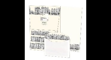 Briefpapier met enveloppen: Canal Houses, Caspar Jacobsz. Philips, Collection Rijksmuseum A'dam