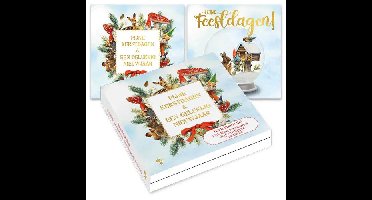Rien Poortvliet Kabouter Kerstkaarten - Sneeuwbol vogelhuis - Collage