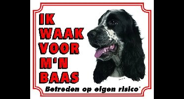 Engelse Cocker Spaniel Waakbord - Ik waak voor mijn