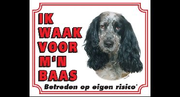Engelse Cocker Spaniel Waakbord - Ik waak voor mijn