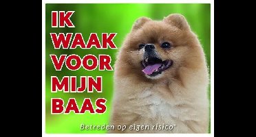 Pomeranian Waakbord - Ik waak voor mijn baas