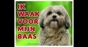 Shih Tzu Waakbord - Ik waak voor mijn baas