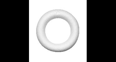 Piepschuim ring met platte kant - 12 cm