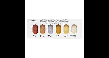 Panduro set aquarelverf - metallic - goudtinten