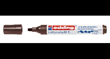 edding 1455 calligraphy pen flexible - donkerbruin