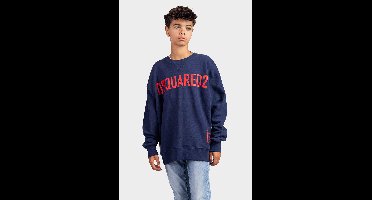 Dsquared2 Slouch Fit Sweater KIDS Navy - Maat 152 - Kleur: Blauw | Soccerfanshop